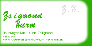 zsigmond wurm business card